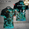 Maxcorners Bowling And Pin Samurai Inferno Design Multicolor Customized Name, Team Name 3D Shirts