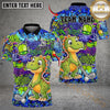 Maxcorners Golf Graffiti Cute Dinosaur Personalized Name, Team Name 3D Shirt (4 Colors)