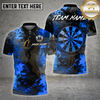 Maxcorners Darts Shirt – Grunge Dartboard Abstract Texture – Multioptions Personalized Name, Team Name 3D Shirt (4 Colors)