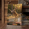 Maxcorners Deer Canvas Funny Dancing Lights Antlers Canvas Wall Art