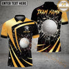 Maxcorners Golf Metallic Break Glass Personalized Name, Team Name 3D Shirt (6 Colors)