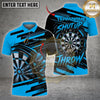 Maxcorners Darts & “Shut Up & Throw” Dartboard Racing Stripe Graphic Multicolor Customized Name, Team Name 3D Shirts