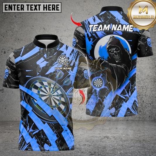 Maxcorners Darts Dartboard Skeleton Multicolor Customized Name, Team Name 3D Shirts