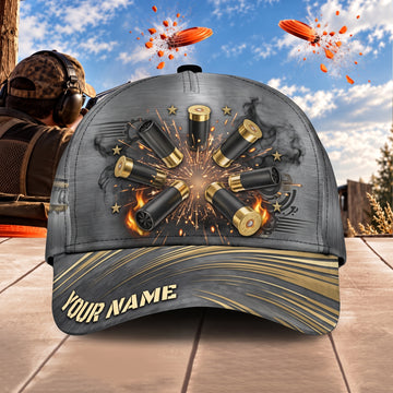 Maxcorners Trap & Skeet Shooting Ammunition Burst Personalized Name 3D Cap