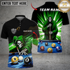Maxcorners Billiards 8 Ball 9 Ball Reaper Cue Master Customized Name, Team Name 3D Shirt (6 Colors)