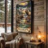 Maxcorners Wildlife Outdoor Moose Turkey Mountain Stream Personalized Canvas Wall Art