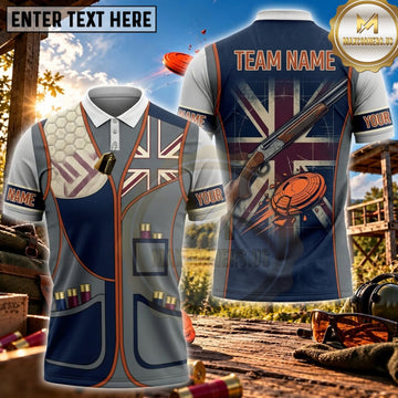 Maxcorners Clay Shooting Union Jack Clay Target Performance Vest Personalized Name 3D Unisex Shirt