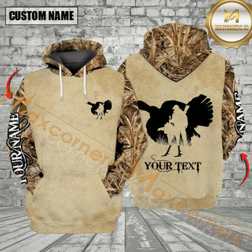 Maxcorners Custom Personal Turkey Hunting Camo Grass All Over Print Shirt
 Best Gift For Hunter