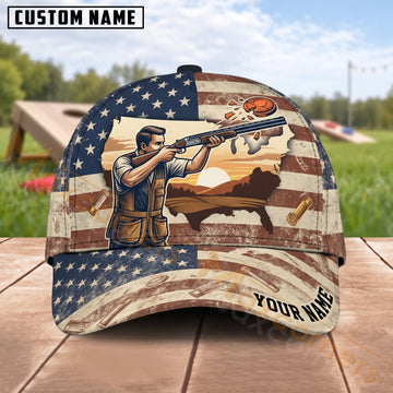 Maxcorners Trap & Skeet Shooting Clay Shooter Personalized Name 3D Cap