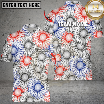 Maxcorners Bowling Sunflower Personalized Name 3D Unisex Shirt