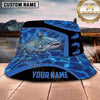 Maxcorners Fishing Green Flame Fishing with Bold Graphic Personalized Name 3D Bucket Hat (13 Fish Species)