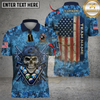 Maxcorners Billiard Skull US FLag Multicolor Customized Name, Team Name 3D Shirts