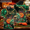 Maxcorners Trap Shooting Shotgun & Spiral Target Impact Graphic Multicolor Customized Name, Team Name 3D Shirts
