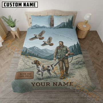 Maxcorners Waterfowl Hunting Mountain Lake Scene Bedding Set 3D Print Custom Name
