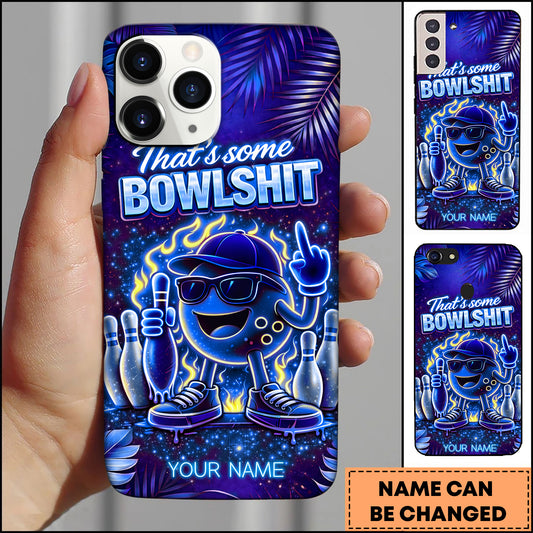 Maxcorners Bowling Funny Bowlshit Ball Multicolor Personalized Name 3D Phone Case