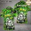 Maxcorners Golf Serious Never Give Up Graffiti Personalized Name, Team Name 3D Shirt (4 Colors)