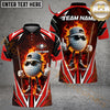 Maxcorners Golf Flaming Ball Cool Style Personalized Name, Team Name 3D Shirt (4 Colors)