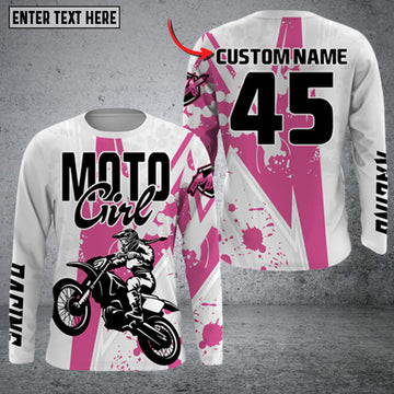 Maxcorners Motorcycle Maverick Denim Personalized Name 3D Shirt