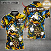 Maxcorners Darts Cool Duck Sunglasses Middle Finger Target Board Graffiti Lines Graphic Multicolor Customized Name, Team Name 3D Shirts