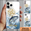 Maxcorner Fishing Golden Compass Water Splash Personalized Name 3D Phone Case (10 Fish Species)