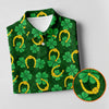 Maxcorners Four Leaf Clovers Golden Horseshoes St Patrick's Day Golf Shirt, Polo Shirts For Men, Golf Shirts For Men