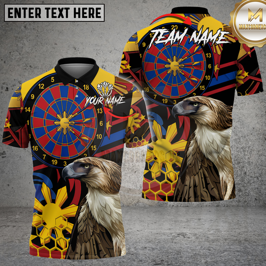 Maxcorners Philippines Darts Eagle Graphic Multicolor Options Personalized Name, Team Name 3D Shirt