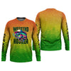 Maxcorners Weekend Hooker Green Yellow Orange Fishing UPF Shirts, Hooded Sun Shirt, Gift For Fisherman