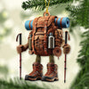 Maxcorners Custom Name Hiking Ornament, Hiking Lover Christmas Decoration453 2D Flat LM2111