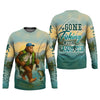 Maxcorners Gone Fishing With Sasquatch, Fishing Shirts, SPF Long Sleeve Shirts, Fishing Shirts For Men