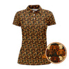 Maxcorners Dachshund Pattern Golf Shirt, Halloween Golf Shirt, Golf Gift For Golfers, Dachshund Golf Shirt For Men
