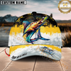 Maxcorners Fishing Yellow White Sport Pattern Personalized 3D Cap (11 Breeds)
