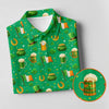 Maxcorners St Patrick's Day Pot Of Gold Leprechaun Hats Irish Flag Golf Tops For Men, Golf Gift For Men, Golf Shirts For Men