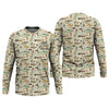 Maxcorners Fishing Gear Items SPF Long Sleeve Shirts, Custom Fishing Shirt, Men Long Sleeve Shirt