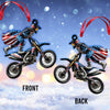 Maxcorners Custom Name American Motocross Ornament, Motocross Christmas Gift 2D Flat LM2111