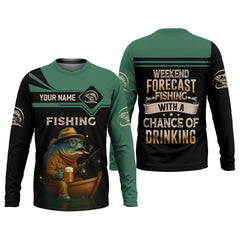 Maxcorners Bass Beer Fishing Shirt Long Sleeve, Hooded Sun Shirt, Camo Long Sleeve Shirt, Mens Fishing Shirt
