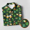 Maxcorners Everyone Is Irish Today Shamrock St Patrick's Day Dark Green Golf Shirt, Polo Shirts For Men, Golf Shirts For Men