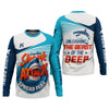Maxcorners Deep Blue Shark Attack, Unleashing The Beast Of The Deep Fishing UPF Shirts, Mens Fishing Shirts Long Sleeve