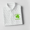 Maxcorners Shenanigans Coordinator Golf Ball Pattern St Patrick Day White Golf Shirt, Women's Golf Tops, Ladies Golf Polos