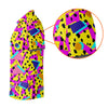 Maxcorners Retro 80s Neon Geometric Shapes Yellow Golf Shirt, Ladies Golf Tops, Golf Polo For Women, Women’s Golf Apparel LM1507