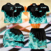 Maxcorners Darts Flame Dartboard Design Personalized Team Sportswear Set - Polo Shirt, Cap & Skorts