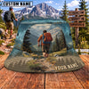 Maxcorners Hiking Mountain Backpacker Trail Adventure Personalized Name 3D Cap