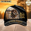 Maxcorners Dog Hunting And Duck Golden Sunset Wetland Scene Multiple Options Personalized Name 3D Cap
