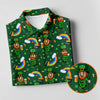 Maxcorners St Patrick's Day Leprechaun Golf Pose Rainbow Gold Pot Shamrock Golf Shirt, Golf Tops For Men, Golf Shirts For Men