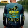 Maxcorners Gone Squatchin And Catching Night Forest Performance Fishing Shirts, SPF Shirt For Men, Gift For Fisherman