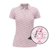 Maxcorners Ghost Of Halloween Pattern Golf Shirt, Funny Breast Cancer Golf Shirt, Ladies Golf Shirts