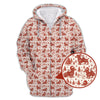 Maxcorners Christmas Golf Shirt, Dachshund Golf Shirt For Men, Pattern Golf Shirt, Toile De Jouy Shirt For Golfer