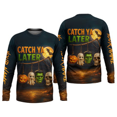 Maxcorners Catch Ya Later Fisherman Outfit, Long Sleeve Fishing Shirts, Mens Casual Shirts