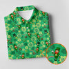 Maxcorners Shamrock St Patrick's Day Light Green Golf Shirt, Women's Golf Tops, Ladies Golf Polos, Women's Polo Shirt