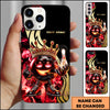 Maxcorners Bowling Crown King Ball Character Multicolor Personalized Name 3D Phone Case