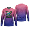 Maxcorners Weekend Hooker Purple Pink Shirt, Fishing UPF Shirts, Hooded Sun Shirt, Gift For Fisherman